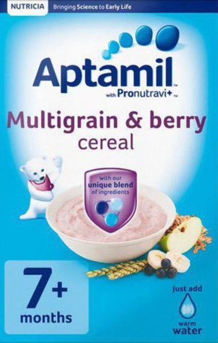 Sản phẩm bột ngũ cốc Aptamil Multigrain Banana and Berry Cereal 7+ months. Ảnh: T.L