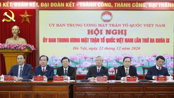 Hội nghị Ủy ban Trung ương MTTQ Việt Nam lần thứ 3 (Khóa IX). Ảnh: VOV