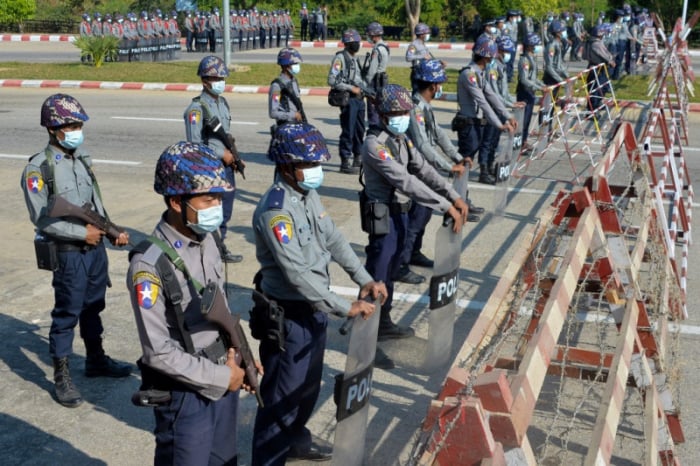 Myanmar đã trở lại dưới chế độ quân đội sau cuộc đảo chính hôm thứ Hai. - Ảnh AFP