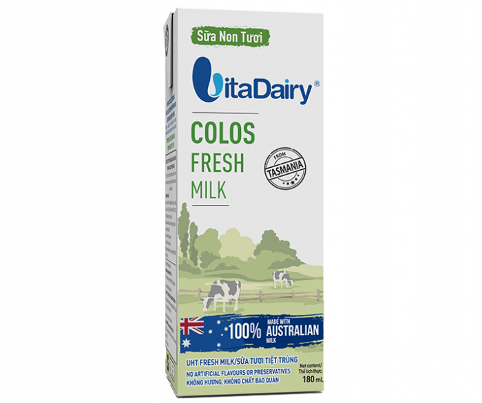 Sữa non tươi VitaDairy - Colos Fresh Milk. Ảnh: TL.