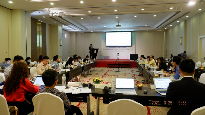 Quang cảnh tại hội thảo “An toàn thực phẩm để tiếp cận thị trường: nâng cao nhu cầu của nước ngoài đối với nông sản Việt Nam”. Ảnh: Kim Thanh