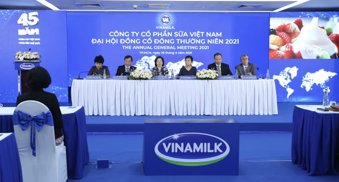 Toàn cảnh Đại hội đồng cổ đông Vinamilk 2021. Ảnh:TL.