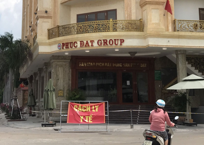 Trụ sở Phúc Đạt Group đã được cách ly y tế từ ngày 5/6.