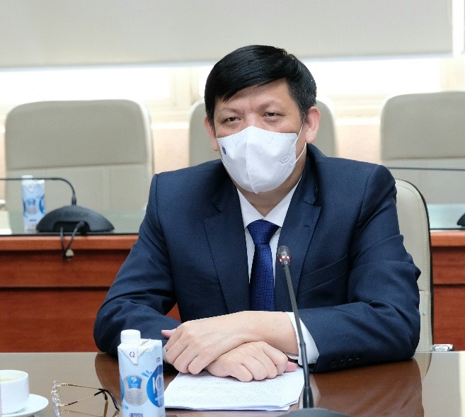 Bộ trưởng Bộ Y tế Nguyễn Thanh Long tại buổi làm việc. Ảnh: PV.