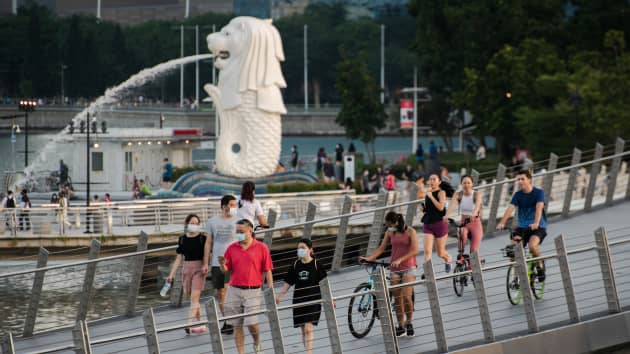 Singapore nâng dự báo tăng trưởng GDP. Ảnh: Getty Images.