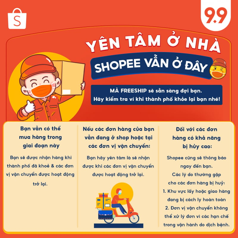 Thông báo mới từ Sàn thương mại điện tử Shopee