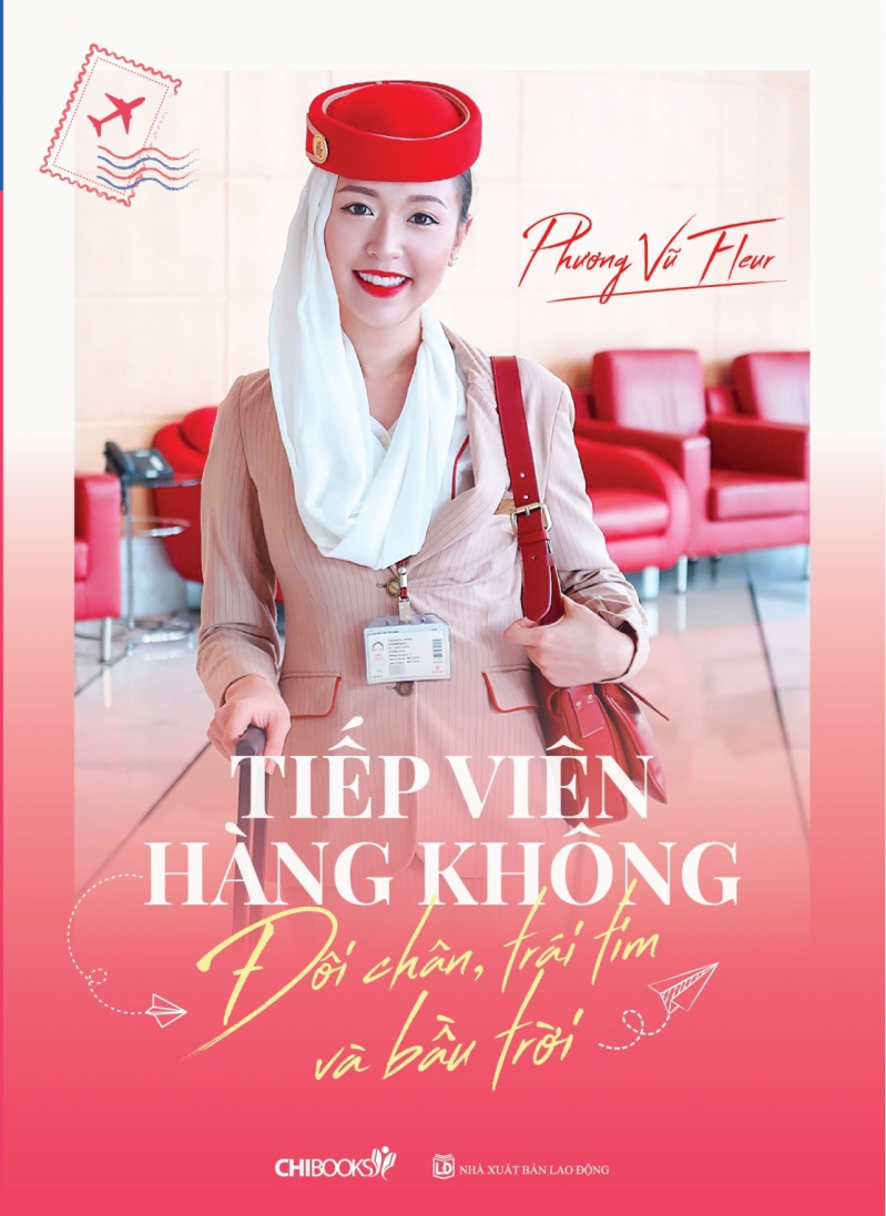 Ảnh bìa tập sách Tiếp viên hàng không - Đôi chân và bầu trời. Ảnh: CB