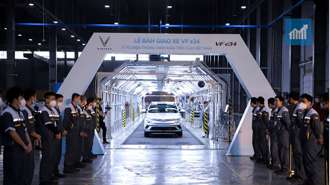 Một hình ảnh trong lễ bàn giao xe điện của thương hiệu Việt, VinFast. Ảnh VinFast