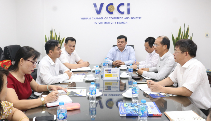 Toàn cảnh buổi làm việc giữa VCCI-HCM và TT XTĐT,TM&DL tỉnh Bình Phước.