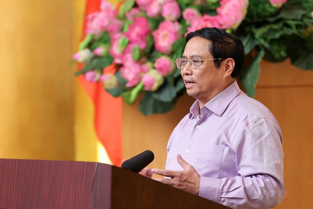 Thủ tướng Phạm Minh Chính phát biểu tại Hội nghị. Ảnh: VGP