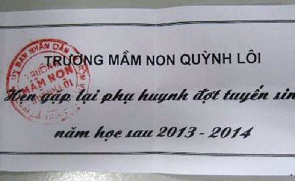 Bốc thăm tuyển sinh học sinh mầm non đã từng diễn ra cách đây 10 năm. Ảnh: TL
