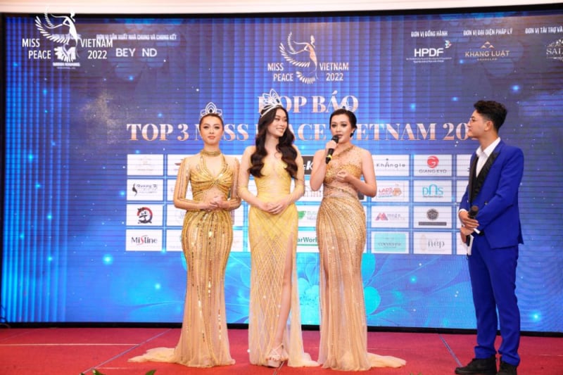 Top 3 của cuộc thi Miss Peace Việt Nam 2022. Ảnh: TH