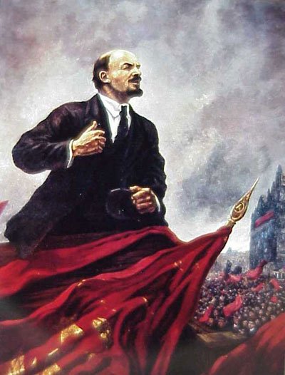 Lãnh tụ V.I.Lê-nin đã lãnh đạo thành công Cách mạng Tháng Mười Nga. Ảnh minh họa