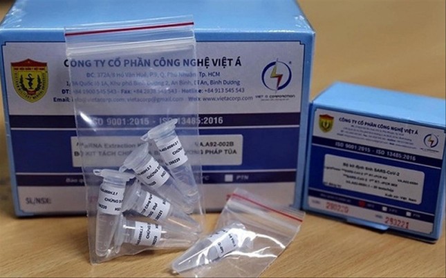 Bộ kit test của Công ty Việt Á. Ảnh: T.L