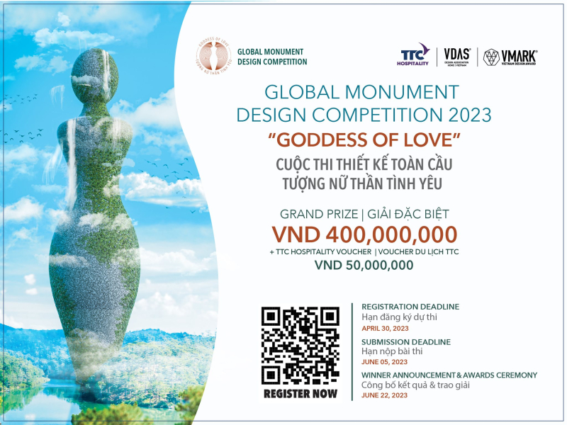 Cuộc thi Thiết kế Toàn cầu “Tượng Nữ thần Tình yêu” có cơ cấu giải thưởng rất hấp dẫn.