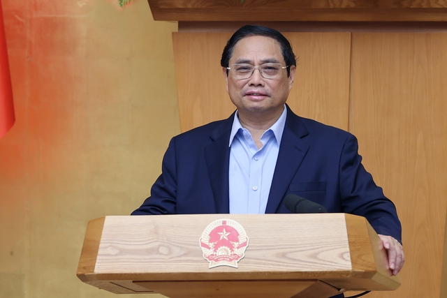 Thủ tướng Phạm Minh Chính tại cuộc họp chiều 4/7. Ảnh: VGP