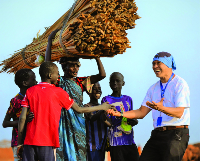 Nguyễn Á tác nghiệp tại Nam Sudan