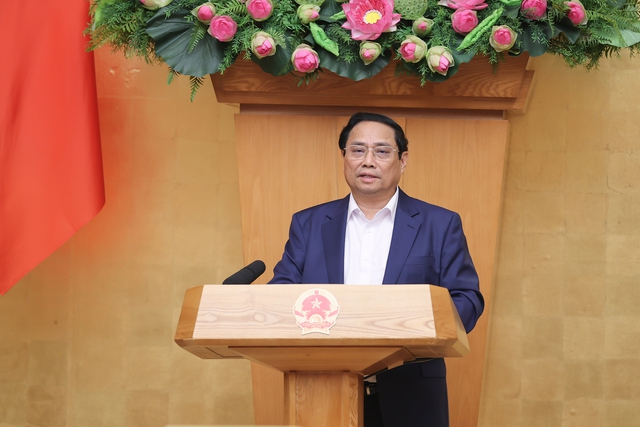 Thủ tướng Phạm Minh Chính chủ trì phiên họp ngày 3/4. Ảnh: VGP
