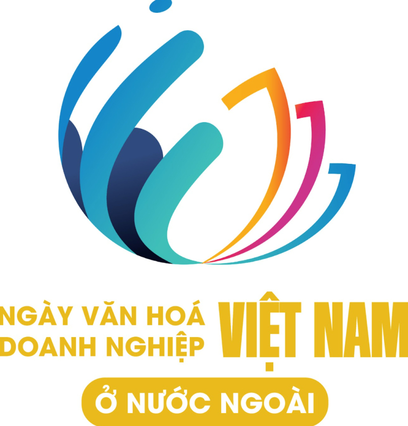 Logo của Ngày Văn hóa doanh nghiệp Việt Nam ở nước ngoài mang đậm tinh thần văn hóa và sự phát triển của doanh nghiệp Việt Nam trên trường quốc tế.