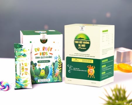 Sản phẩm Tinh bột kháng Dr. Ruột Premium 17% và Dr. Ruột Kids 18%