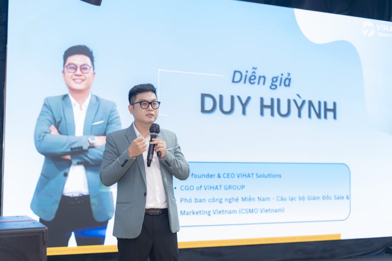 Ông Phan Huỳnh Khánh Duy - CGO ViHAT Group và Co Founder & CEO ViHAT Solutions chia sẻ tại sự kiện của FPT Polytechnic - Nguồn: ViHAT Solutions