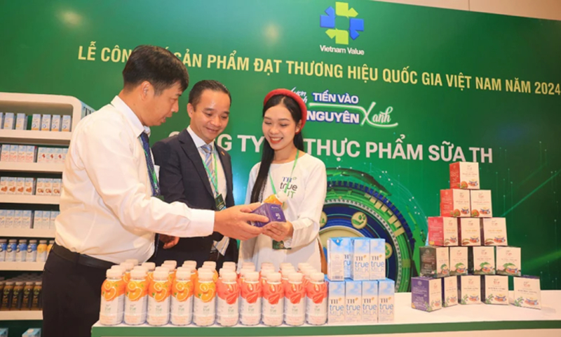 Tập đoàn TH có đến 14 sản phẩm được vinh danh tại Lễ công bố sản phẩm đạt Thương hiệu quốc gia Việt Nam lần thứ 9. Ảnh: TL.