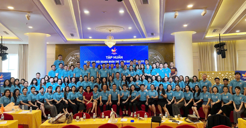 Hơn 140 đại biểu đã tham dự chương trình tập huấn Hội Doanh nhân trẻ toàn quốc 2025