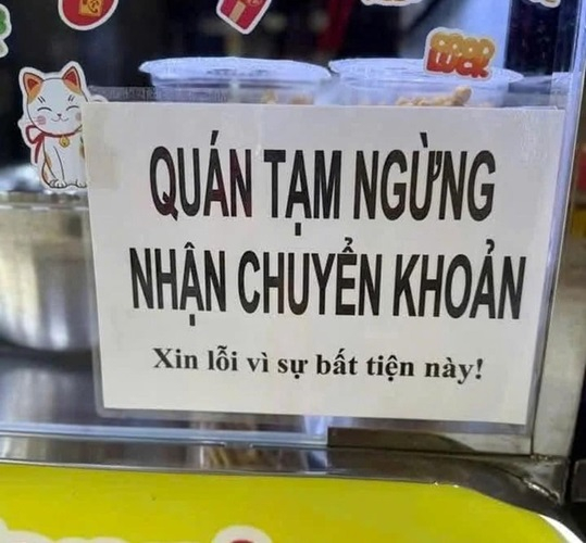 Từ chối nhận chuyển khoản là hành vi đi ngược lại chủ trương khuyến khích không dùng tiền mặt để xây dựng xã hội số của Chính phủ. Ảnh: Internet