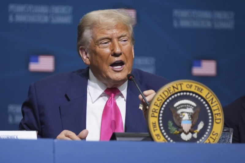 Tổng thống Donald Trump phát biểu tại “Sự kiện Năng lượng và Đổi mới Pennsylvania khai mạc” tại Đại học Carnegie Mellon, ngày 15/7/2025, tại Pittsburgh. Ảnh: AP
