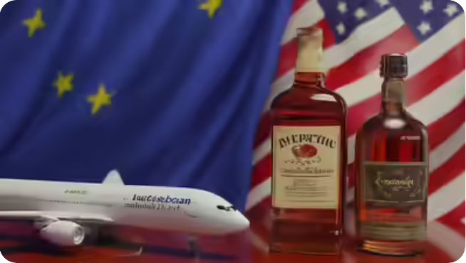 Máy bay Boeing, rượu bourbon nằm trong danh sách trả đũa thuế quan từ Mỹ của EU. Ảnh: The Times of India