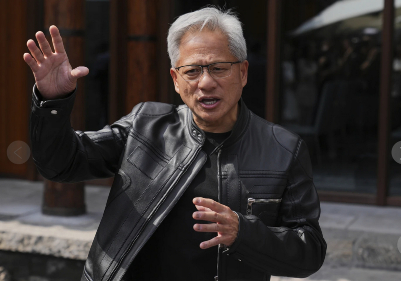 Trước đó, CEO của Nvidia, Jensen Huang đã đích thân khởi động một chiến dịch vận động hành lang cấp cao. Ảnh: AP