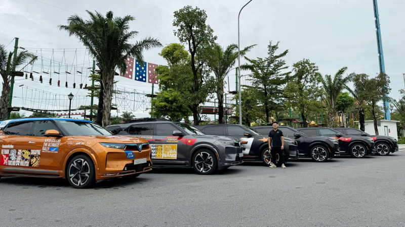 Anh Giang đã cùng các chủ xe VF 9 khác thực hiện nhiều chuyến đi đường dài.