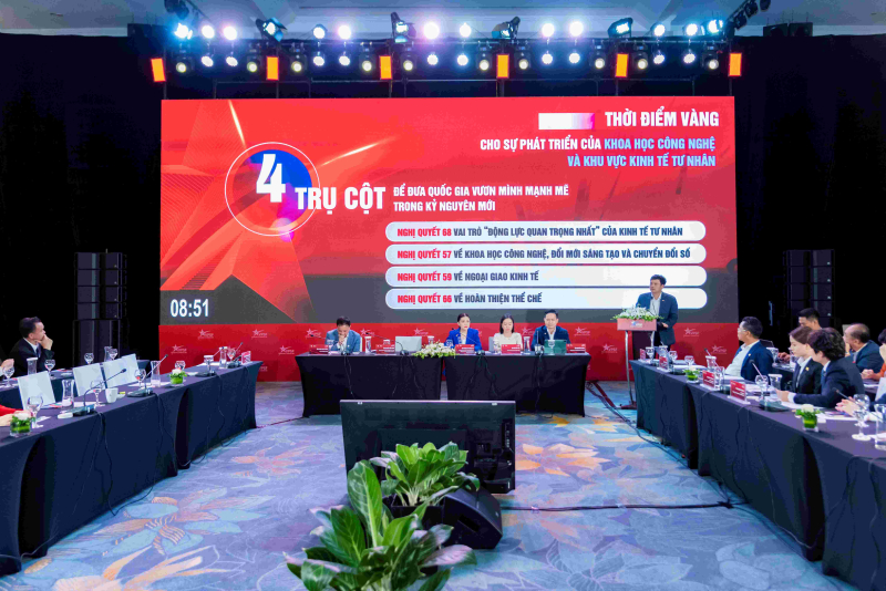 Phiên chuyên đề “Khoa học Công nghệ – Đổi mới sáng tạo – Sức bật để vươn mình” trong khuôn khổ Diễn đàn Kinh tế Tư nhân Việt Nam 2025.