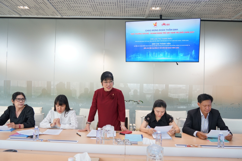Đoàn thẩm định số 5 do bà Lưu Thị Thanh Mẫu làm trưởng đoàn