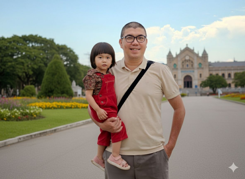 Nhạc sĩ Võ Hoài Phúc và con gái