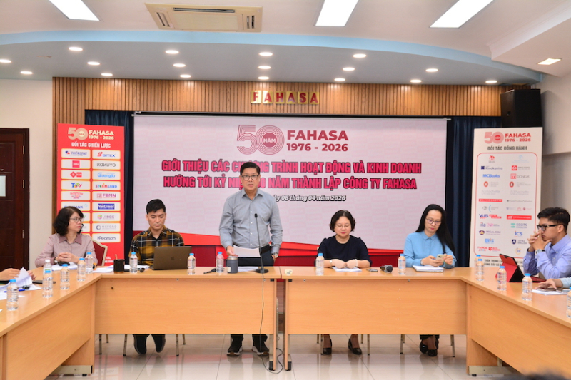 Ông Phạm Minh Thuận, Chủ tịch Hội đồng quản trị công ty nhắc nhớ hành trình 50 năm của Fahasa với nhiều dấu ấn