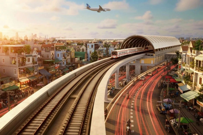 Phối cảnh của tuyến Metro Bến Thành - Tham Lương, kết nối trung tâm TP.HCM với Tây Ninh. Ảnh: MAUR