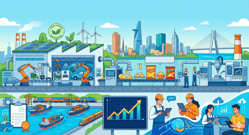 Sản xuất công nghiệp TP.HCM quý I/2026 tăng trưởng 11%. Ảnh minh họa