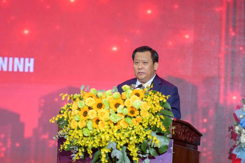 Ông Huỳnh Văn Sơn, Tỉnh ủy viên, Phó Chủ tịch UBND tỉnh Tây Ninh phát biểu tại Diễn đàn Kinh tế Tư nhân Việt Nam 2026