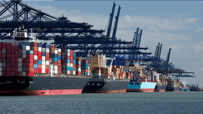 Giá cước vận chuyển container từ châu Á sang Bắc Âu đã tăng vọt trong một thời gian ngắn. Ảnh: marsh.com