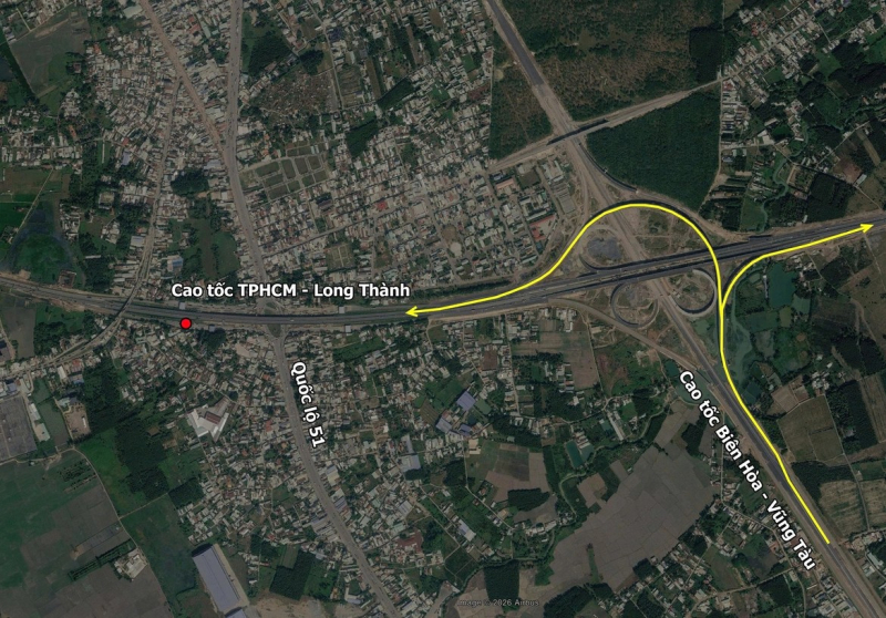 Hướng dẫn lối rời cao tốc tại nút giao Long Thành - Ảnh: Ban QLDA 85