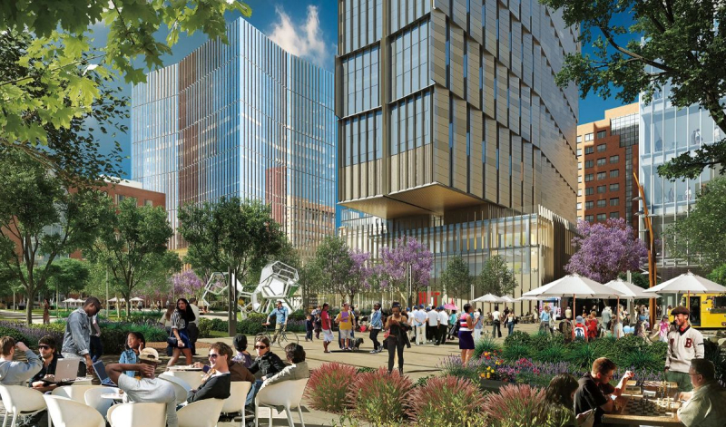Kendall Square - nằm cạnh MIT và gần Đại học Harvard, là nơi tập trung mật độ cao nhất các công ty công nghệ, nghiên cứu và phát triển (R&D)