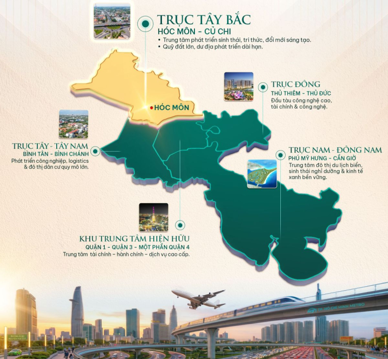 Trục Tây Bắc TP.HCM đang chứng kiến những bứt phá mạnh mẽ của hạ tầng, thay đổi hoàn toàn định nghĩa về khoảng cách
