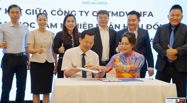 Bban tổ chức thực hiện nghi thức ký kết giữa Công ty CP TMDV BIFA và Phân hiệu Trường Đại học Lâm nghiệp tại Đồng Nai nhằm đẩy mạnh liên kết đào tạo và ứng dụng công nghệ, giải quyết bài toán nhân lực ngành lâm nghiệp.