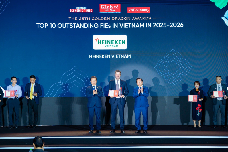 HEINEKEN Việt Nam được vinh danh trong Top 10 Doanh nghiệp FDI tiêu biểu giai đoạn 2025 – 2026
