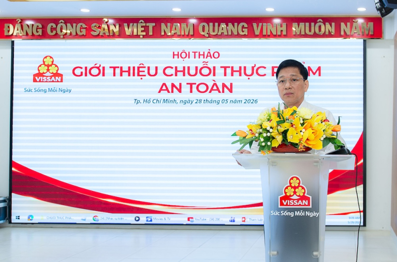 Ông Lê Minh Tuấn, Tổng giám đốc Vissan chia sẻ tại hội thảo