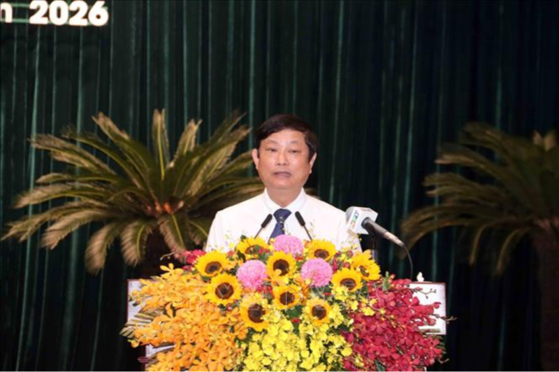 Ông Võ Văn Minh, Chủ tịch HĐND Thành phố Hồ Chí Minh phát biểu khai mạc Kỳ họp.