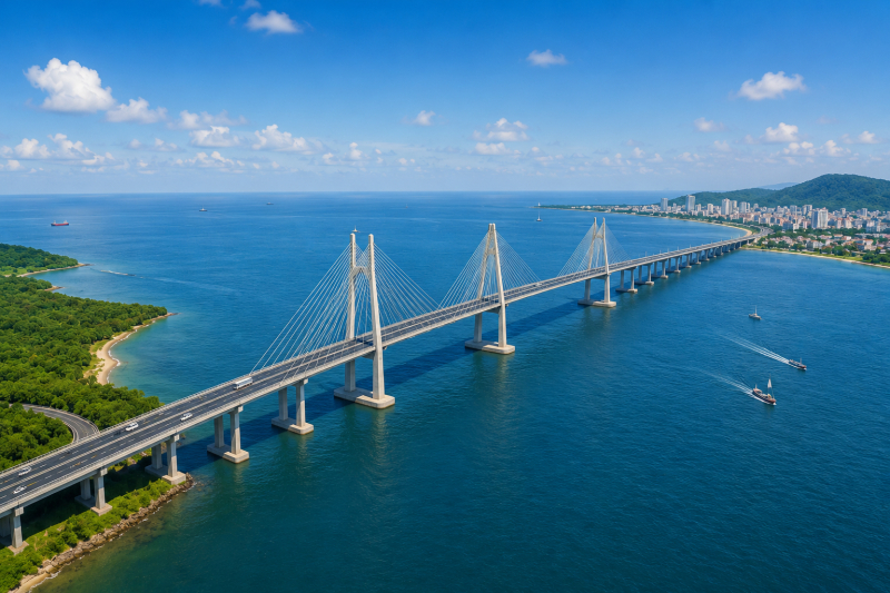Hinh minh họa dự án đường vượt biển Cần Giờ - Vũng Tàu