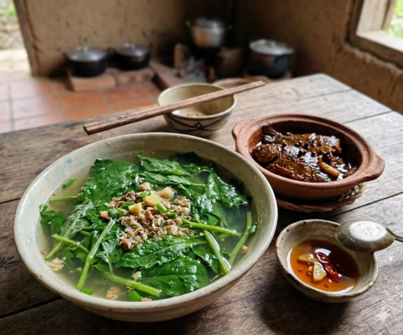 Canh cải trời “món Best Seller của má”. Ảnh: Internet