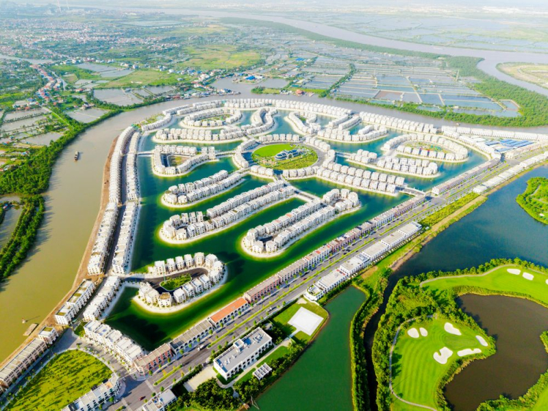 Mô hình sống biệt lập nhờ quy hoạch nằm trọn trên đảo Vũ Yên của Vinhomes Royal Island